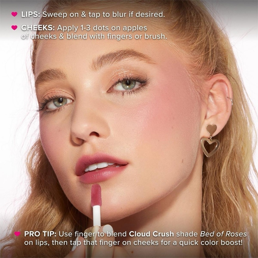 Too Faced Cloud Crush Whipped Lip & Cheek Color – Bed of Roses - Picture 5 of 9